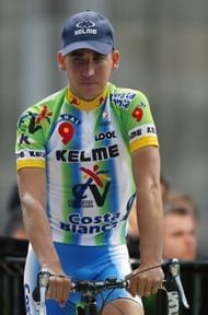 Jesus Manzano looks on during an opening ceremony for the Tour de France, on July 4, 2003 in Paris